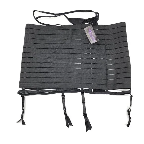 NWT Oh la la Cheri Bandage Gartini with G-String Black 1X - Picture 4 of 6